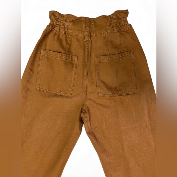 BDG Urban Outfitters Women’s XS Paperbag High Waist Twill Pants Mustard Brown - Picture 3 of 10